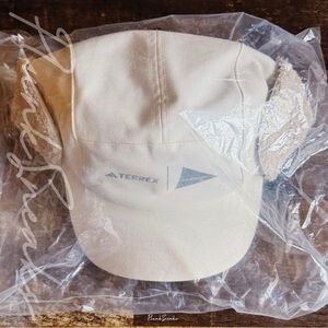 adidas Terrex + and WANDER COLD.RDY 5 Panel Ear Cap/Hat • Beige • OSFM • 2023